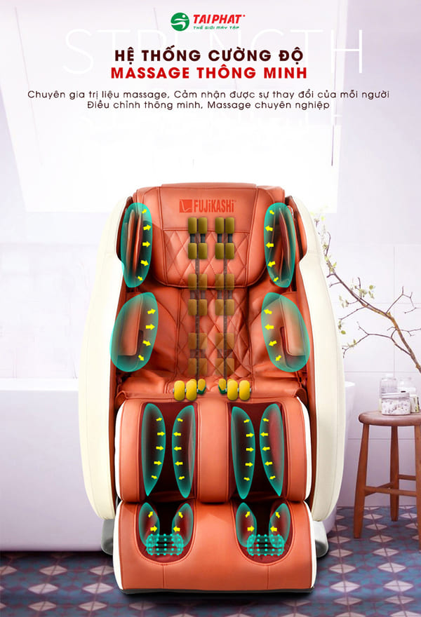 Con lăn và túi khí trên ghế massage nên được điều khiển linh hoạt.