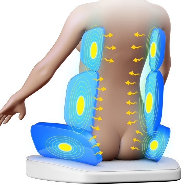 Thư giãn với ghế massage có thể điều chỉnh cường độ mạnh yếu cho phù hợp.
