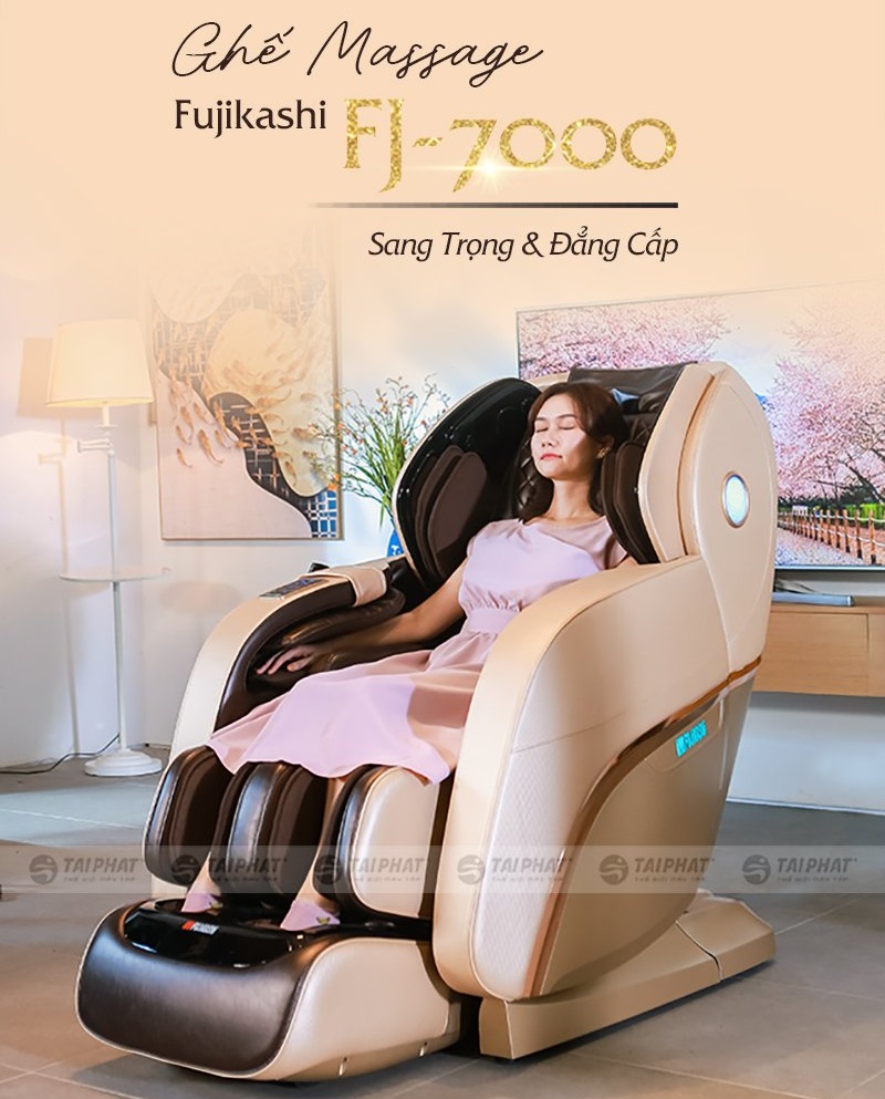 Ghế massage Fujikashi FJ-7000 mang phong cách hiện đại cho cả gia đình.