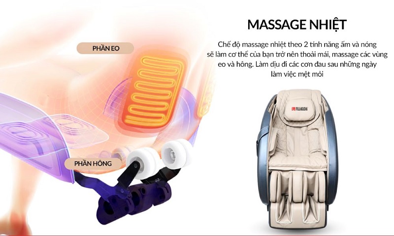 Massage nhiệt là gì? Công dụng của ghế massage nhiệt