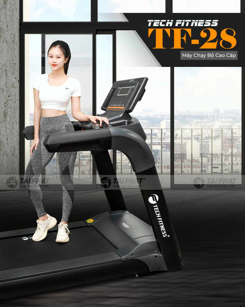 Chi tiết hình ảnh máy chạy bộ Tech Fitness TF-28