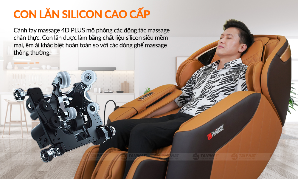 Con lăn massage silicon 4D plus