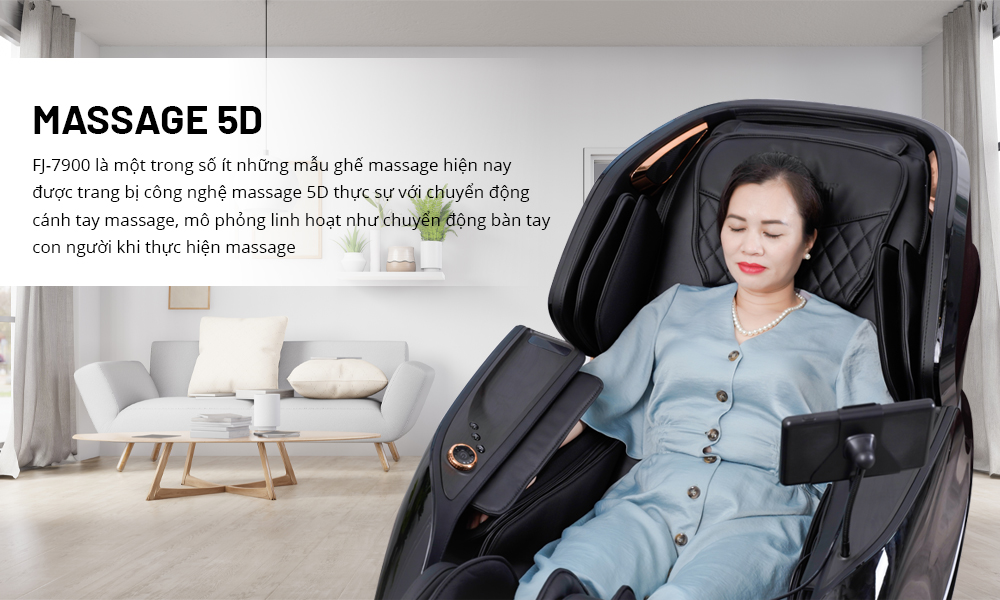 Công nghệ massage 5D chạm đến từng điểm đau nhức