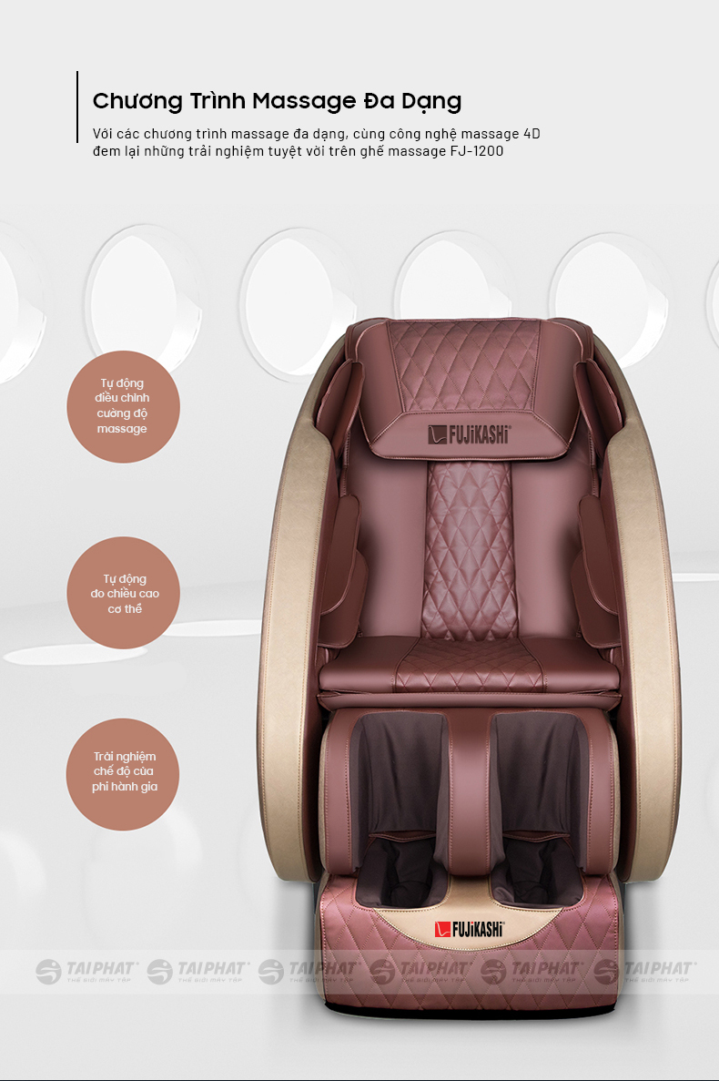 Ghế được thiết kế theo tiêu chuẩn người Việt với chương trình massage đa dạng