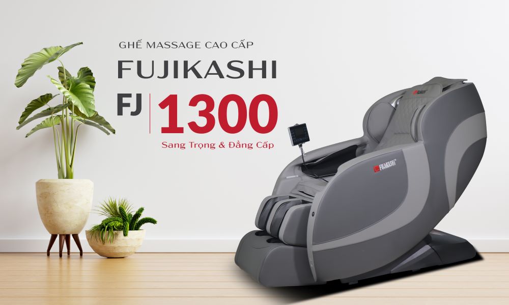 Ghế massage Fujikashi FJ-1300 Xám chăm sóc sức khỏe tại nhà