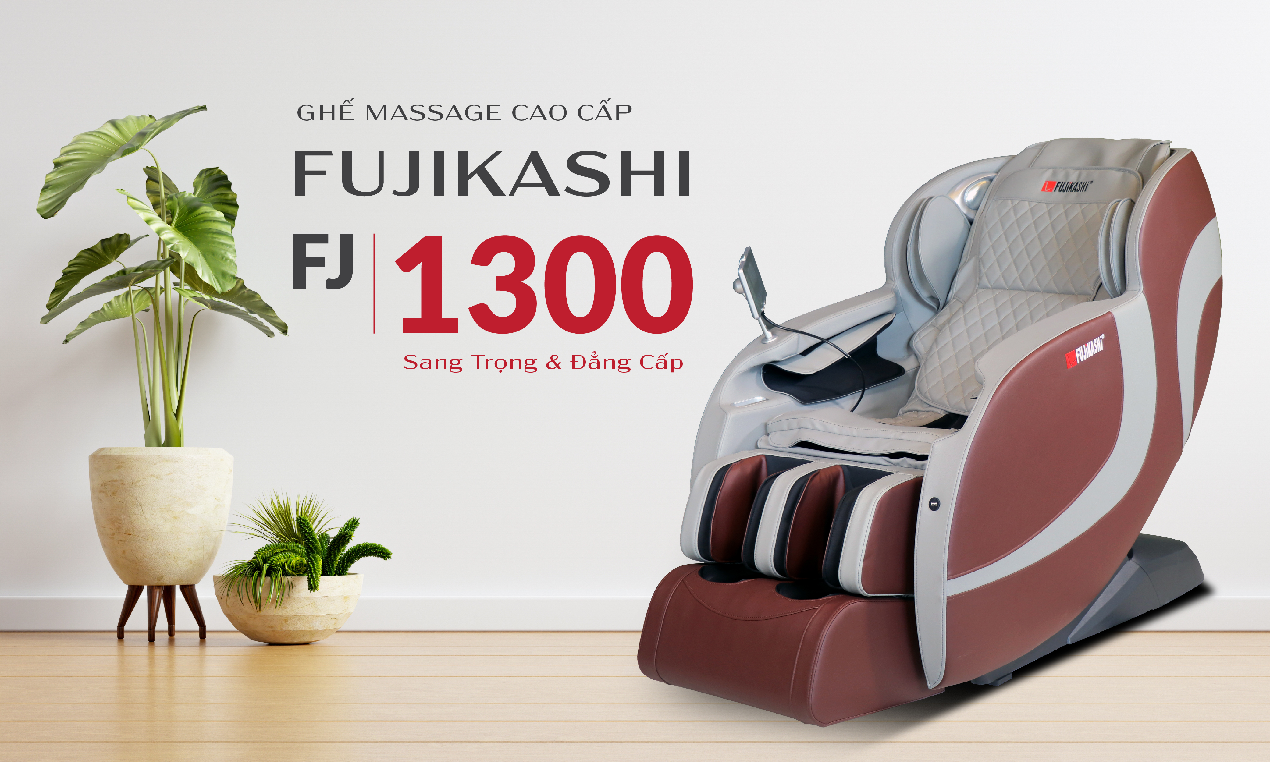 Ghế massage Fujikashi FJ-1300 sang trọng mà đẳng cấp