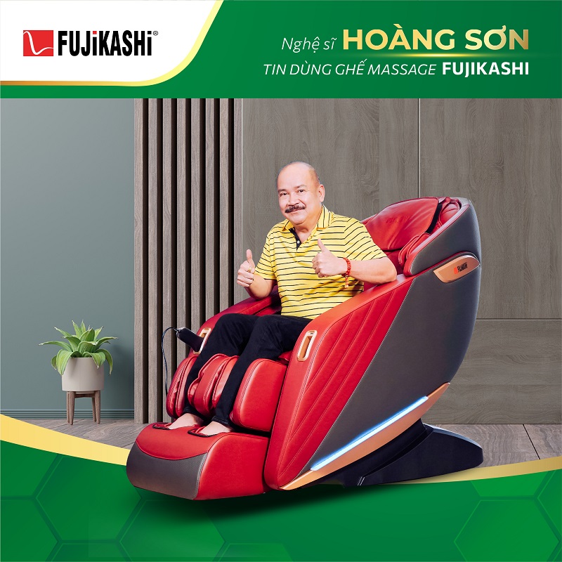 Ghế massage Fujikashi được nghệ sĩ Việt tin dùng.