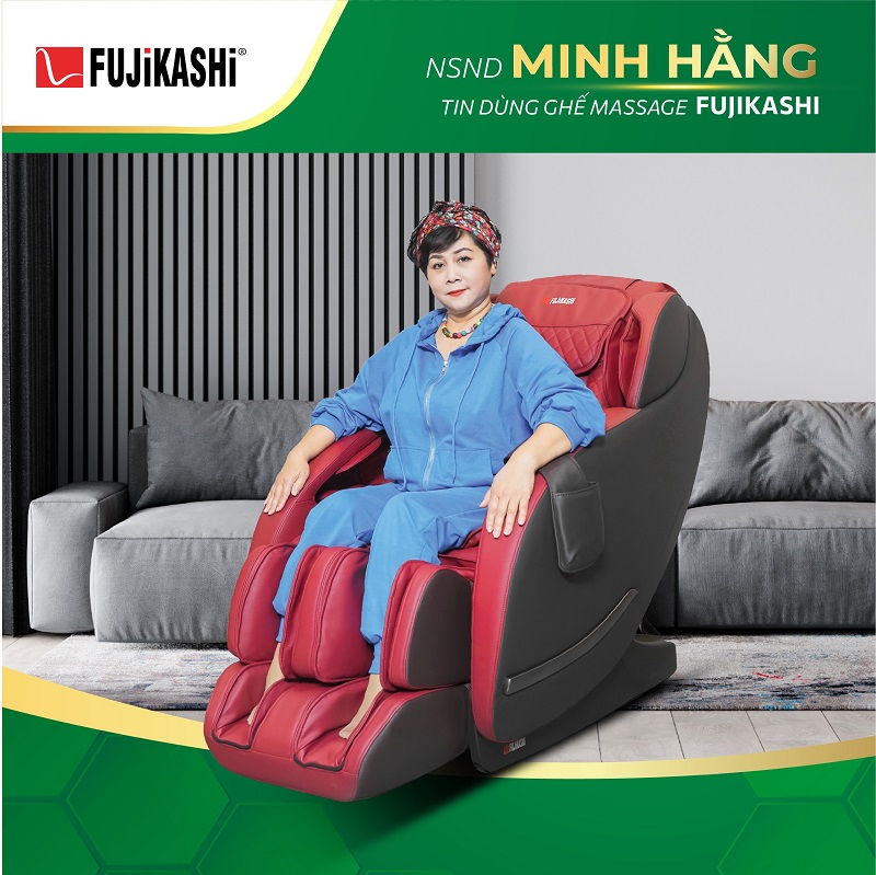 Ghế massage Fujikashi FJ-4000 là chiếc ghế được nhiều nghệ sĩ Việt lựa chọn sử dụng.