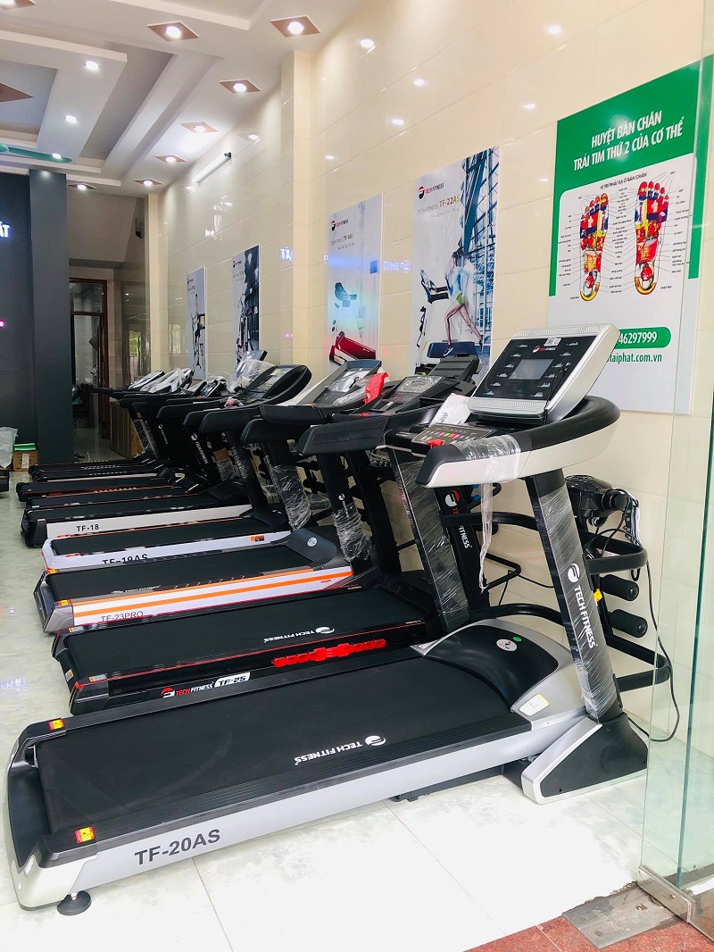 Thỏa mãn đam mê chạy bộ với máy chạy bộ Tech Fitness của Tài Phát Sport Long Xuyên - An Giang.