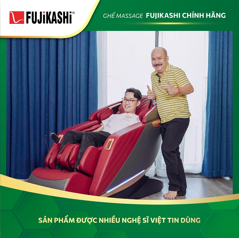 Ghế massage Fujikashi FJ-5600 - “Bảo bối” được nghệ sĩ Việt tin dùng.