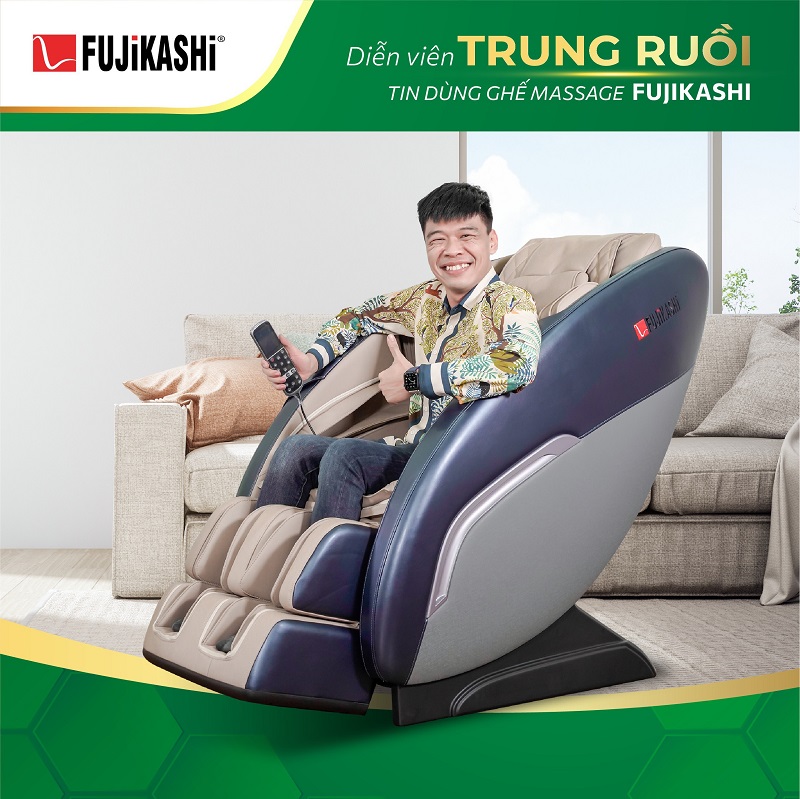 Ghế massage Fujikashi FJ-1500 vừa đủ trong một chiếc ghế massage.