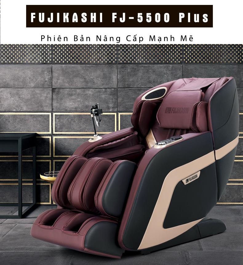 Ghế massage Fujikashi FJ-5500 Plus với thiết kế mạnh mẽ đem đến hiệu quả cao cho người tiêu dùng.