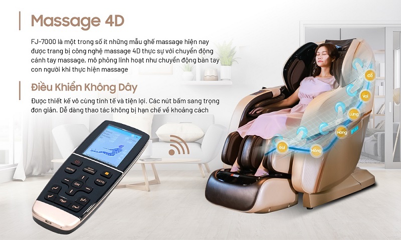 Ghế massage Fujikashi FJ-7000 Công nghệ hiện đại
