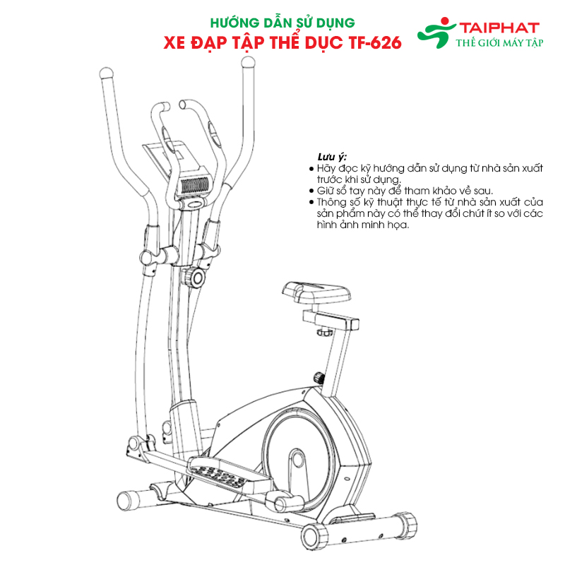 Hướng dẫn cách lắp đặt xe đạp tập thể dục Tech Fitness TF-626